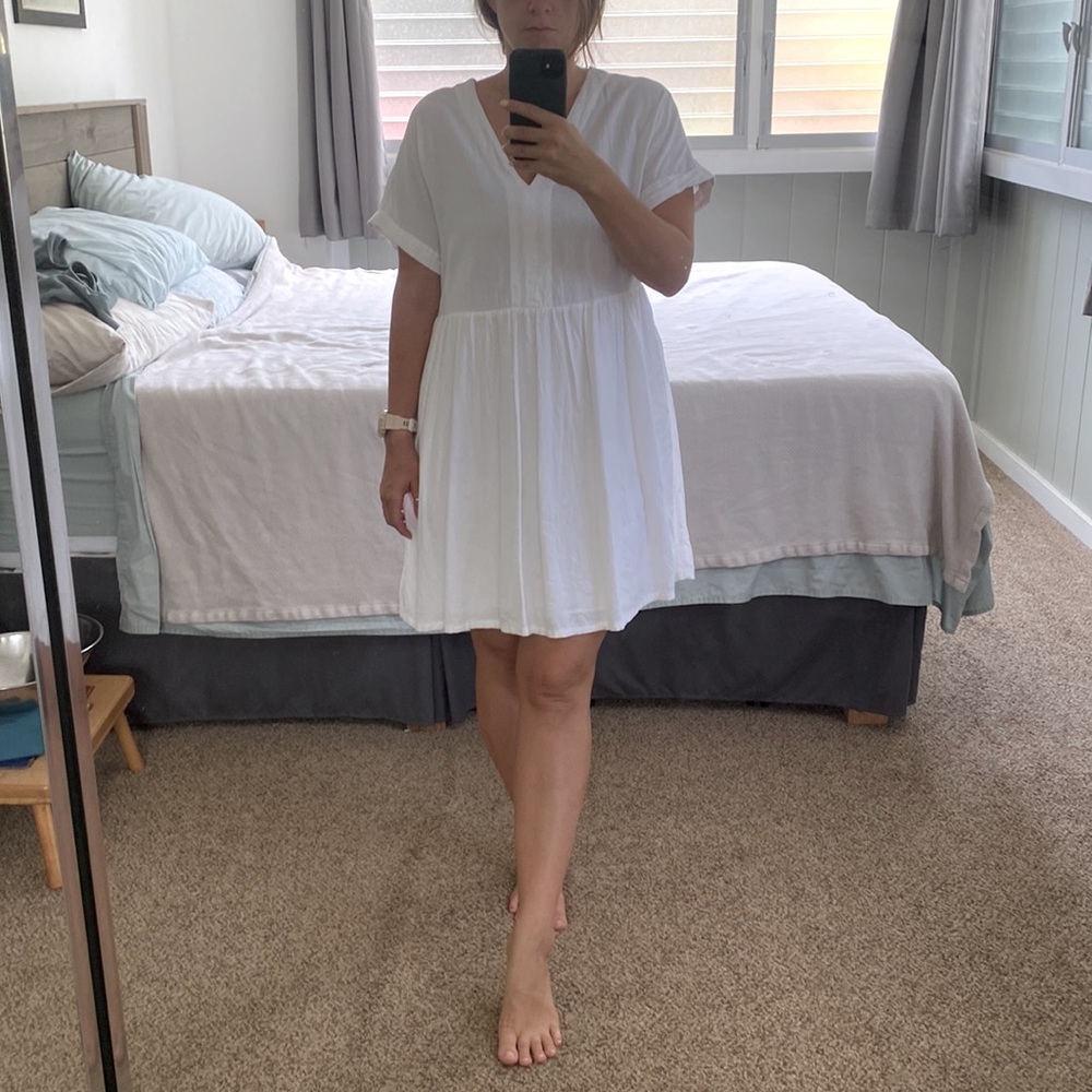 White Linen Dress